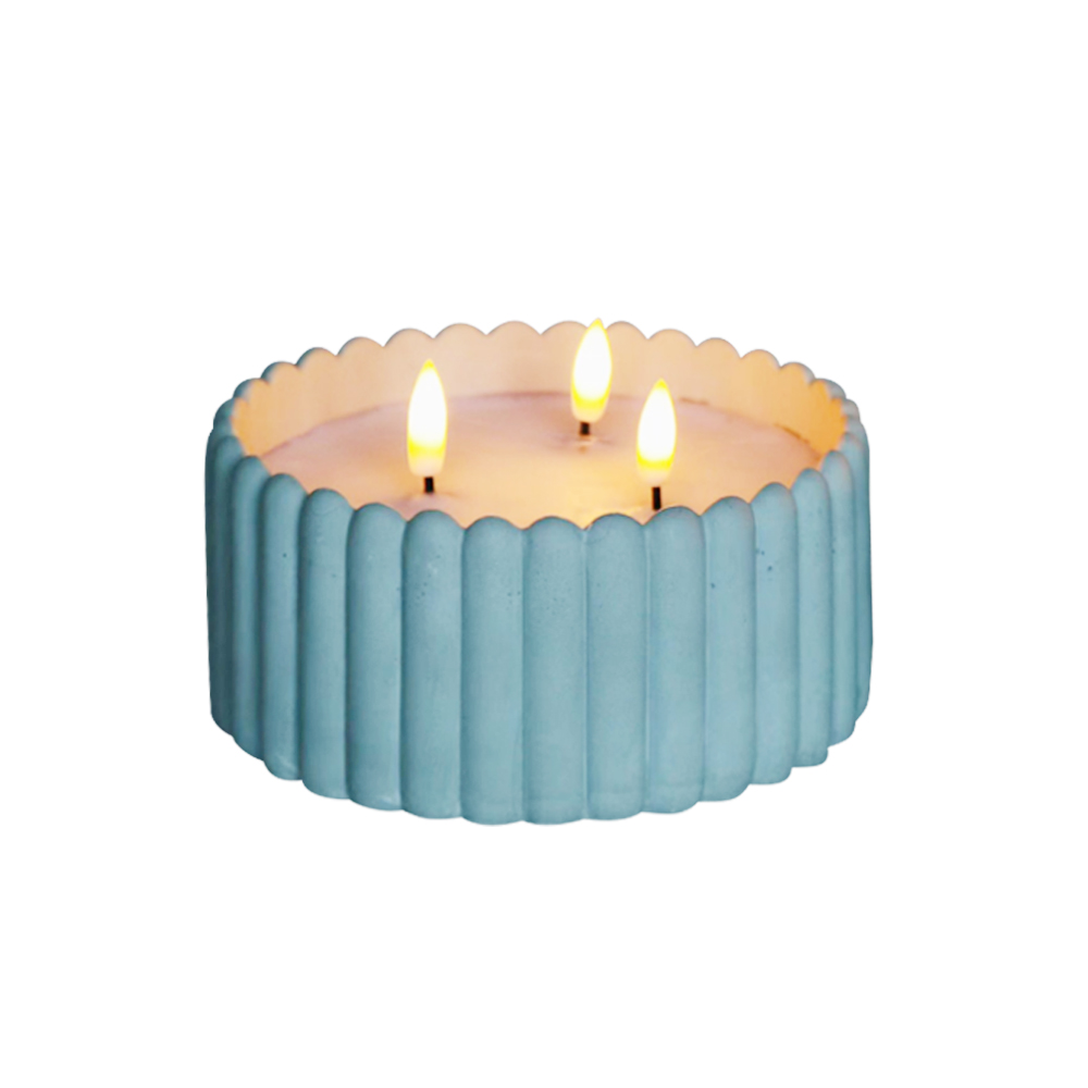 Светодиодная аккумуляторная отделка дома Cement 3D Check Candle
